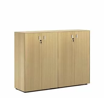 ЭКЗЕ/EXE Шкаф средний в.120, 4 дв ДУБ СВЕТЛЫЙ/ХРОМ