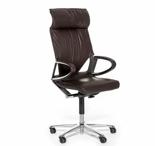 МОДУС/MODUS Кресло кожа,с подгол. ШОКОЛАД