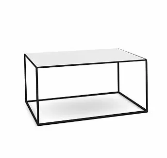 ФЕСТА/FESTA стол кофейный 80х40 БЕЛЫЙ/ЧЕРНЫЙ