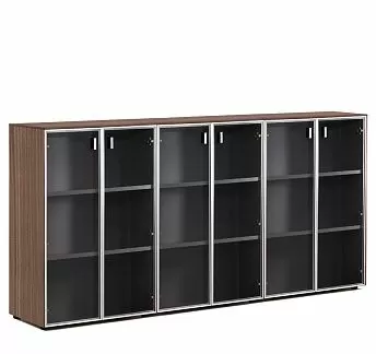 ЭНЦО/ENZO Шкаф-витрина в.120, 6 дв ЭВКАЛИПТ МОРЕН/АЛЮМ