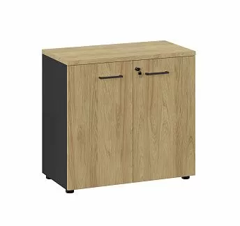 ФЛЕКС/FLEX Шкаф низкий, черн ГИКОРИ/ГРАФИТ