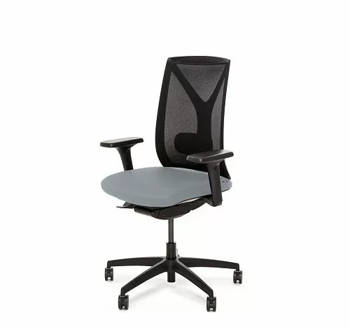 ДИОН С/DION M Кресло,синх, 1Д, черн СЕРЫЙ/ЧЕРНЫЙ