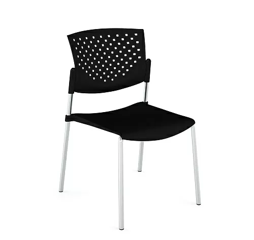 БАТТЕРФЛЯЙ/BUTTERFLY Кресло пластик ЧЕРНЫЙ/ХРОМ