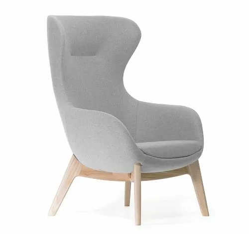 ЭЛЕГАНС/ELEGANCE Кресло, база дер СЕРЫЙ M