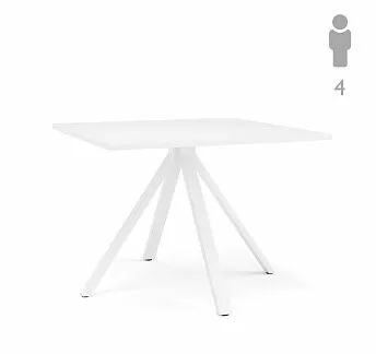 АСТРО/ASTRO Стол переговоров 100х100 БЕЛЫЙ/БЕЛЫЙ