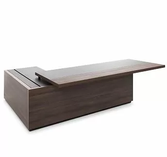 МУРАНО/MURANO Стол письменный, правый КАЛЬЯРИ/ЧЕРНЫЙ