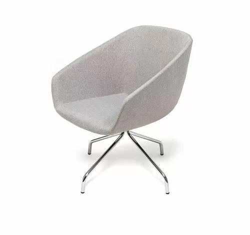 АЛМА/ALMA Кресло посет., металл СЕРЫЙ/ХРОМ