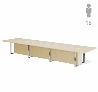 ЭКЗЕ/EXE Стол перег 536 хром/короб ДУБ СВЕТЛЫЙ/ХРОМ