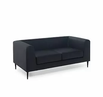 ЕВА АП/EVA UP Диван 2мест, кожа ЧЕРНЫЙ/ЧЕРНЫЙ